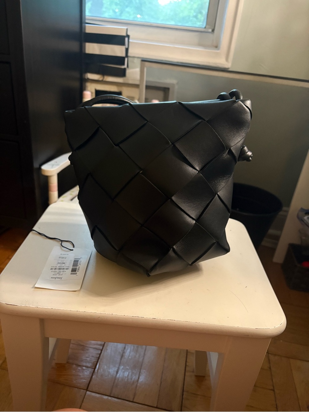 Bottega Veneta Black Intrecciato Shoulder Bag